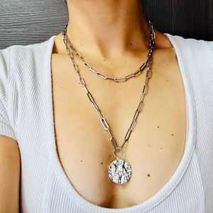 Chunky silver Paperclip necklaces